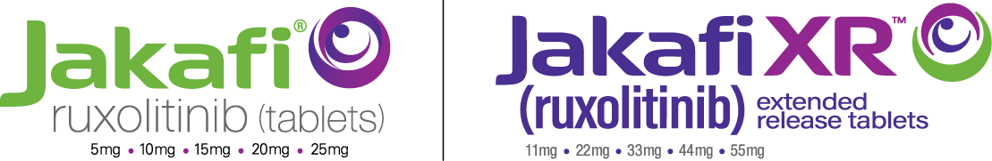 Jakafi®/Jakafi XR™ (ruxolitinib) logo links to the homepage