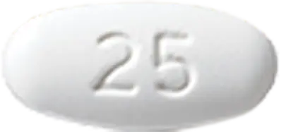 Jakafi tablet with 25 imprint