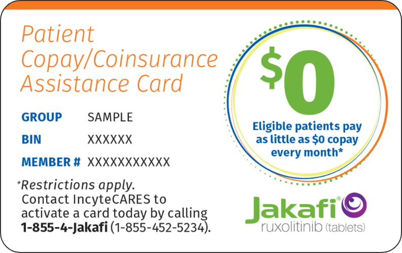 Patient copay/coinsurance assistance card